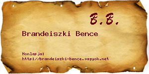 Brandeiszki Bence névjegykártya